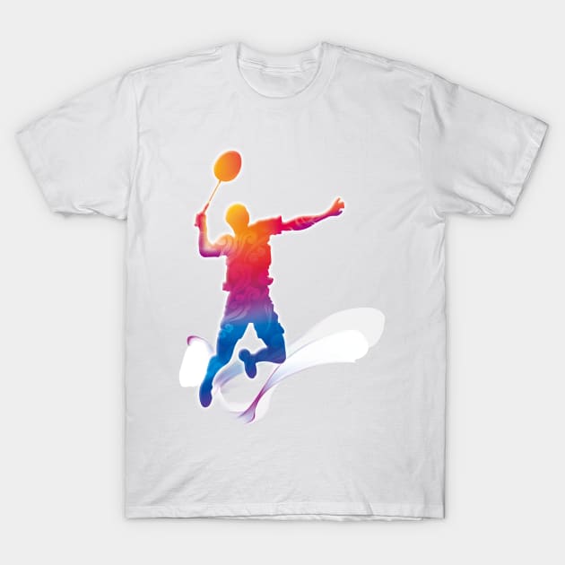 badminton tennis T-Shirt by cubeartalex